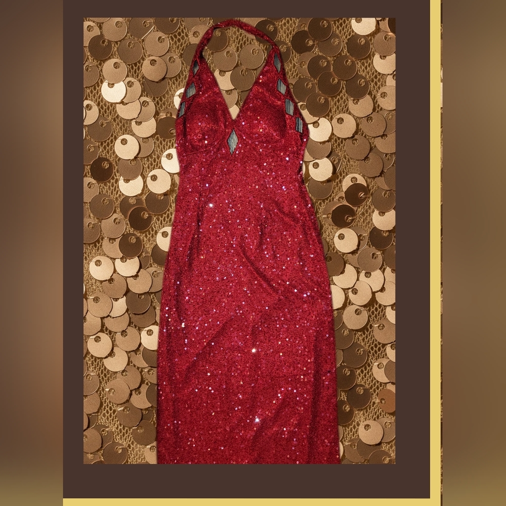 Beautiful sequined floor length gown